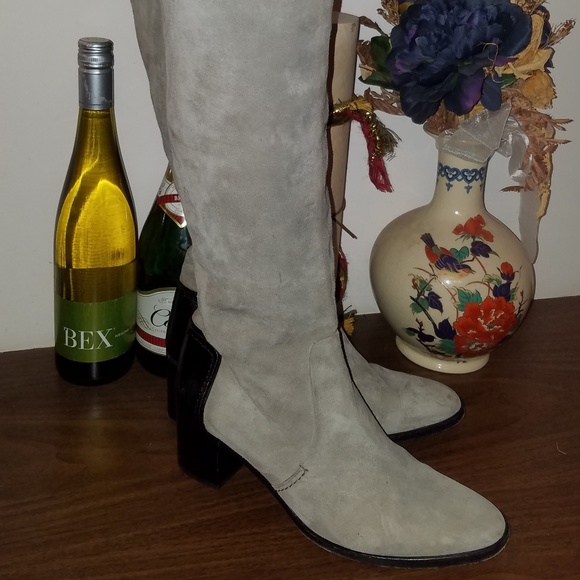 REED KRAKOFF SUEDE GRAY LEATHER BOOTS SIZE 41 - Picture 2 of 8